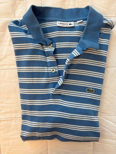 Blau weiss gestreiftes lacoste - blau/weiss,